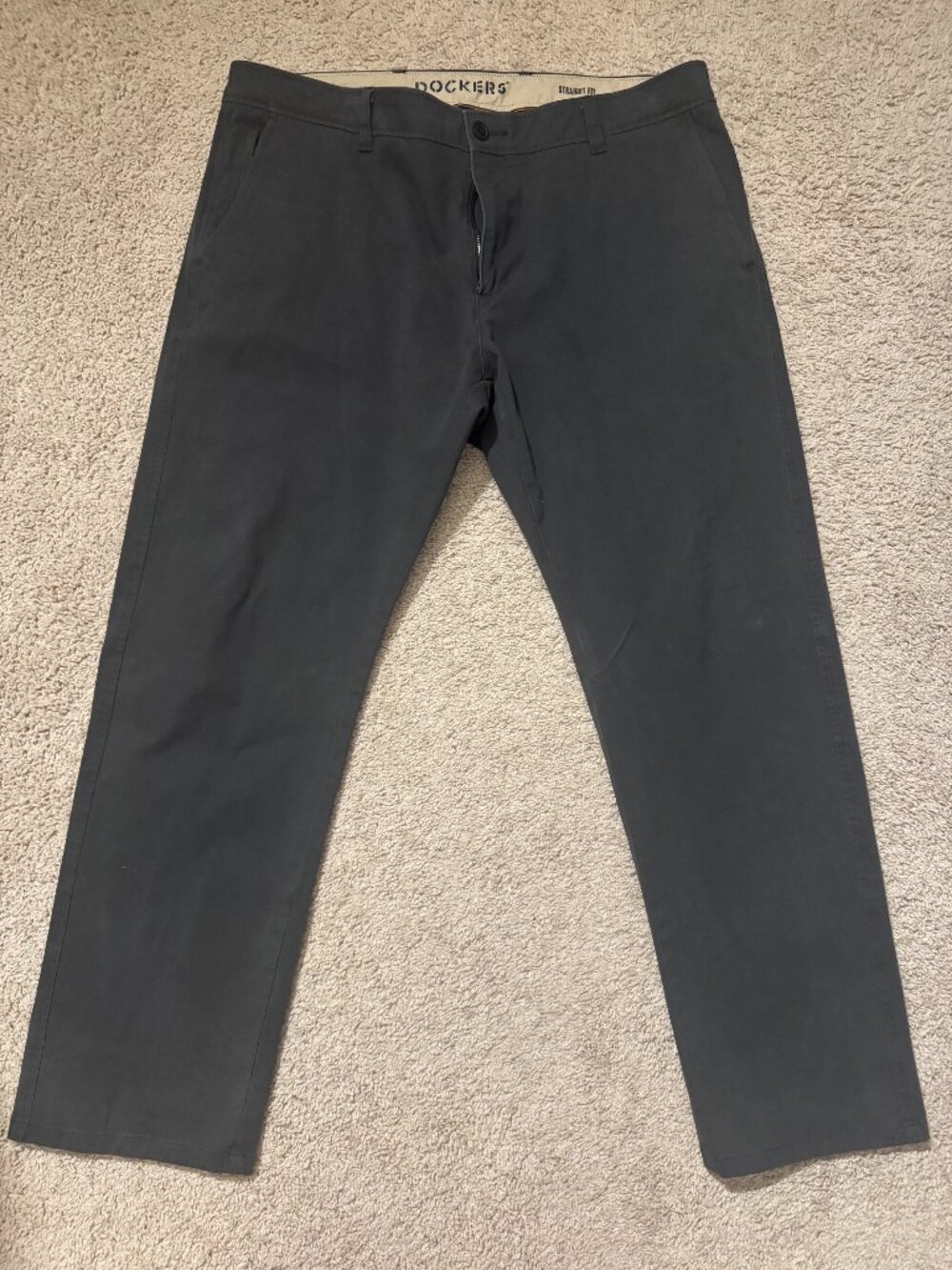 Dockers Ultimate Chino Smart Flex Straight Fit Pants Men's Charcoal Size 38x 30
